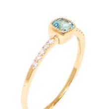 Load image into Gallery viewer, Blue Topaz and Diamond Ring
