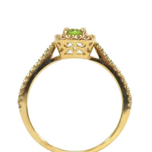 Load image into Gallery viewer, 10ky Peridot and Diamond Ring
