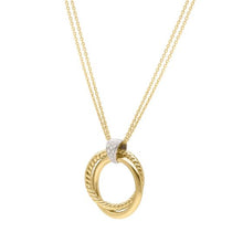 Load image into Gallery viewer, 14K Gold &amp; Diamond Interlocked Ring Pendant
