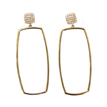 Load image into Gallery viewer, Le Rectangle Diamond Earrings
