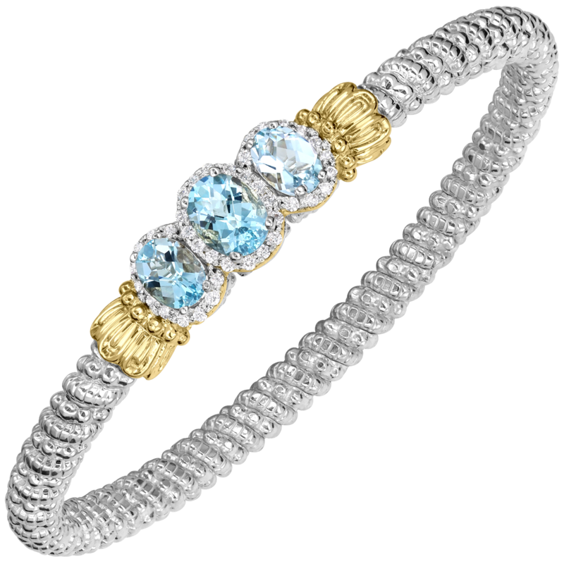 Vahan  Diamond And Sky Blue Topaz Bracelet