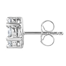 Load image into Gallery viewer, 10kw 3/4 ctw Diamond Cluster Earrings
