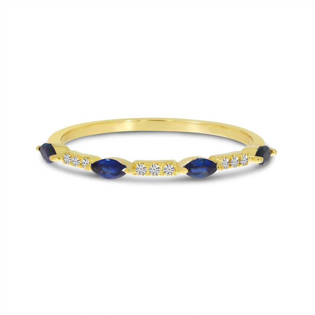 Sapphire And Diamond Band