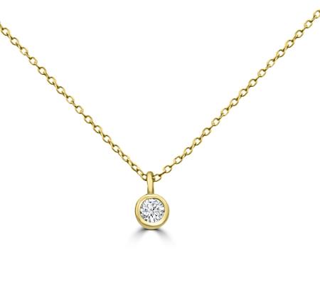 Diamond Bezel Necklace