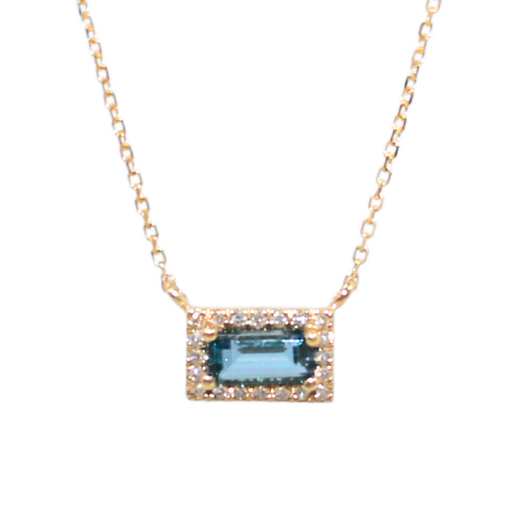 London Blue Topaz And Diamond Necklace