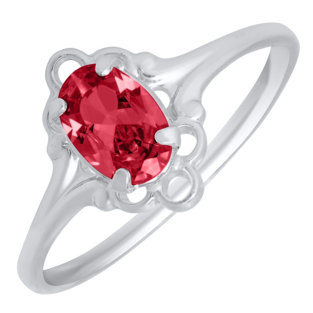 Sterling July Birthstone Ring