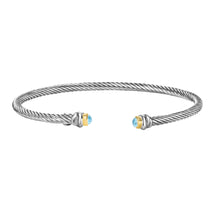 Load image into Gallery viewer, Regan Blue Topaz Bangle
