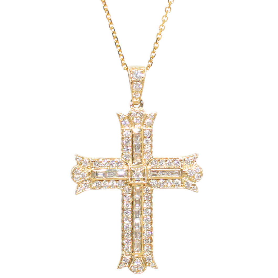 Diamond Cross Pendant Necklace