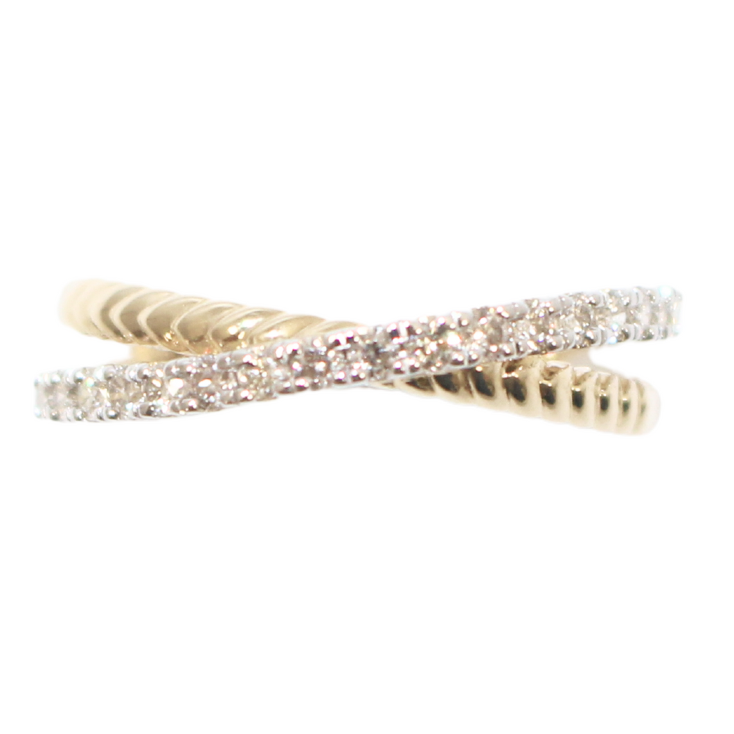 Diamond Crisscross Ring