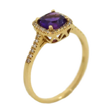 Load image into Gallery viewer, Amethyst And Diamond Ring
