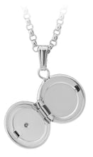 Load image into Gallery viewer, Sterling Round Diamond Locket
