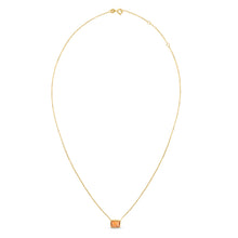 Load image into Gallery viewer, 14K Gold Emerald Cut Citrine Necklace
