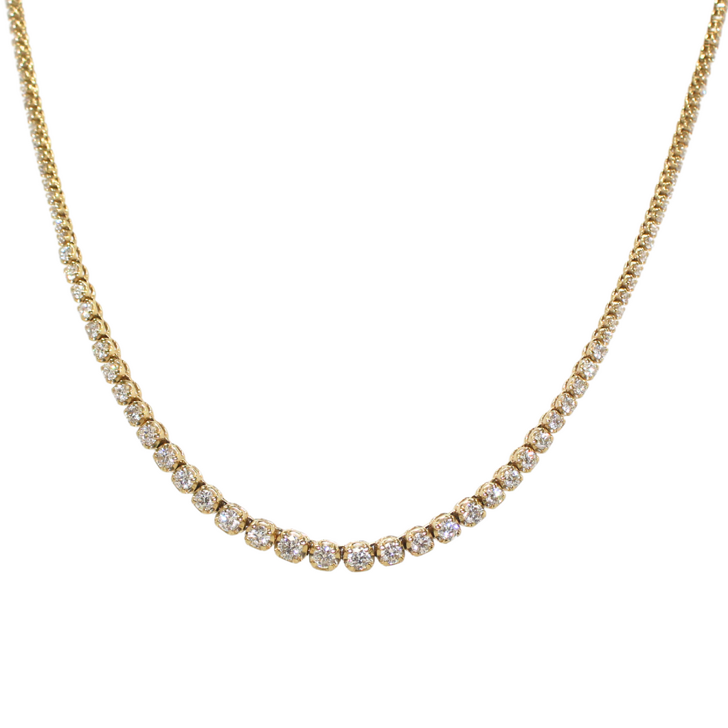 Diamond Riviera Graduated Tennis Necklace