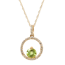 Load image into Gallery viewer, Debbie Peridot and Diamond Necklace
