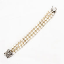 Load image into Gallery viewer, Triple Pearl Strand Bracelet
