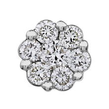 Load image into Gallery viewer, 10kw 3/4 ctw Diamond Cluster Earrings
