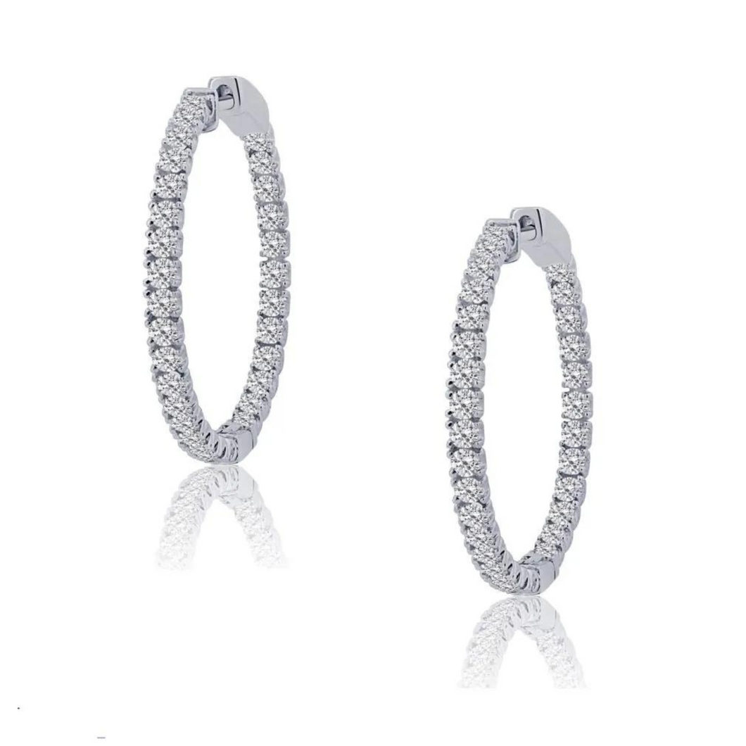 Diamond Hoop Earrings