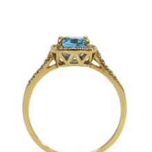 Load image into Gallery viewer, Blue Topaz And Diamond Ring
