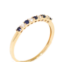 Load image into Gallery viewer, Sapphire And Diamond Stackable Ring
