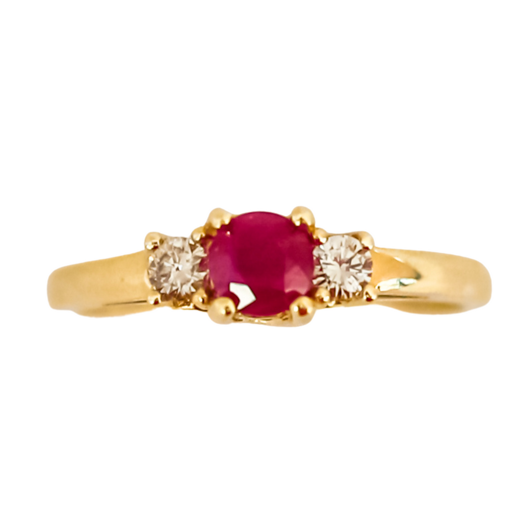 Ruby And Diamond Ring