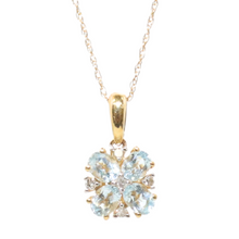 Load image into Gallery viewer, 10ky Aquamarine And Diamond Necklace
