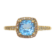 Load image into Gallery viewer, Blue Topaz And Diamond Ring
