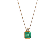 Load image into Gallery viewer, Estate Columbian Emerald and Diamond Necklace
