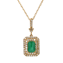 Load image into Gallery viewer, Emerald And Diamond Necklace
