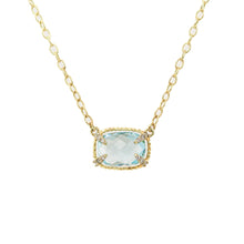 Load image into Gallery viewer, Cecilia Blue Topaz and Diamond Necklace
