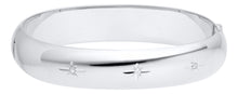 Load image into Gallery viewer, Sterling Starcut Diamond 12mm Bangle Bracelet
