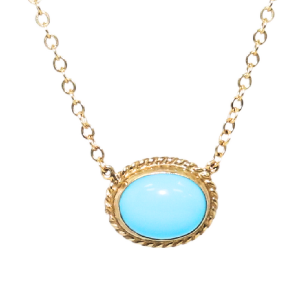 Oval Turquoise Necklace