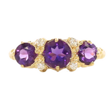 Load image into Gallery viewer, Amethyst And Diamond Ring
