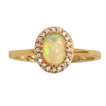 Load image into Gallery viewer, Opal And Diamond Halo Ring
