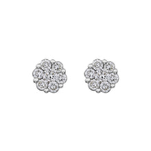 Load image into Gallery viewer, 10kw 5/8ctw Diamond Cluster Earrings
