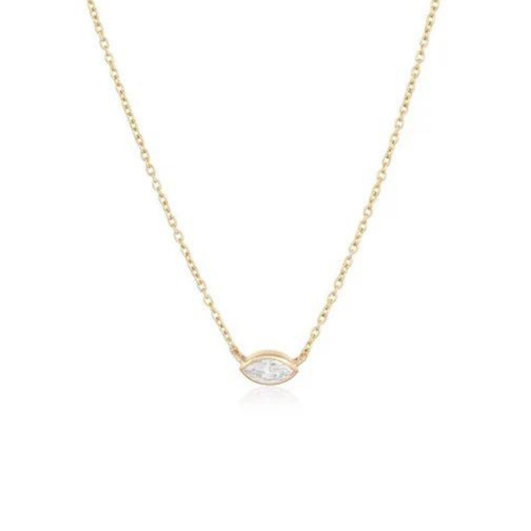 Marquise Diamond Solitaire Necklace