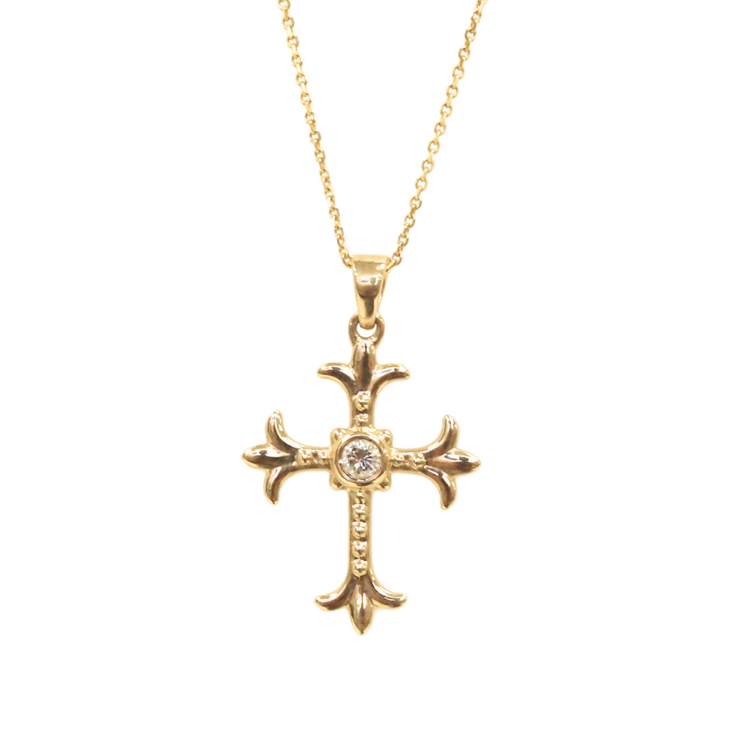 Diamond Cross Pendant Necklace