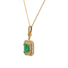 Load image into Gallery viewer, Emerald And Diamond Necklace
