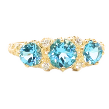 Load image into Gallery viewer, Blue Topaz And Diamond Ring
