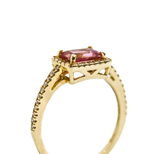 Load image into Gallery viewer, Pink Tourmaline And Diamond Ring
