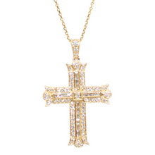 Load image into Gallery viewer, Diamond Cross Pendant Necklace
