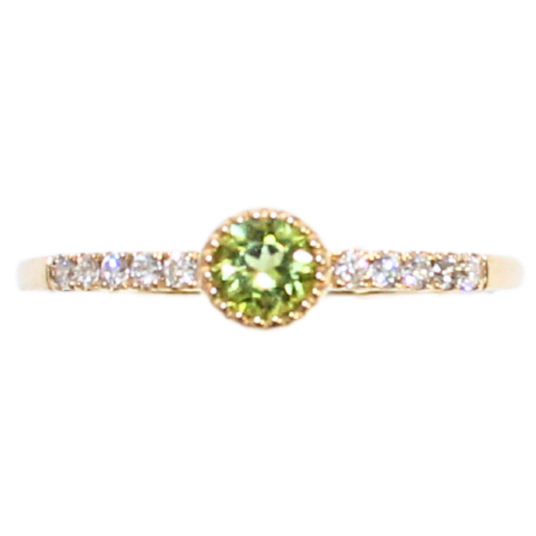 Peridot and Diamond Ring