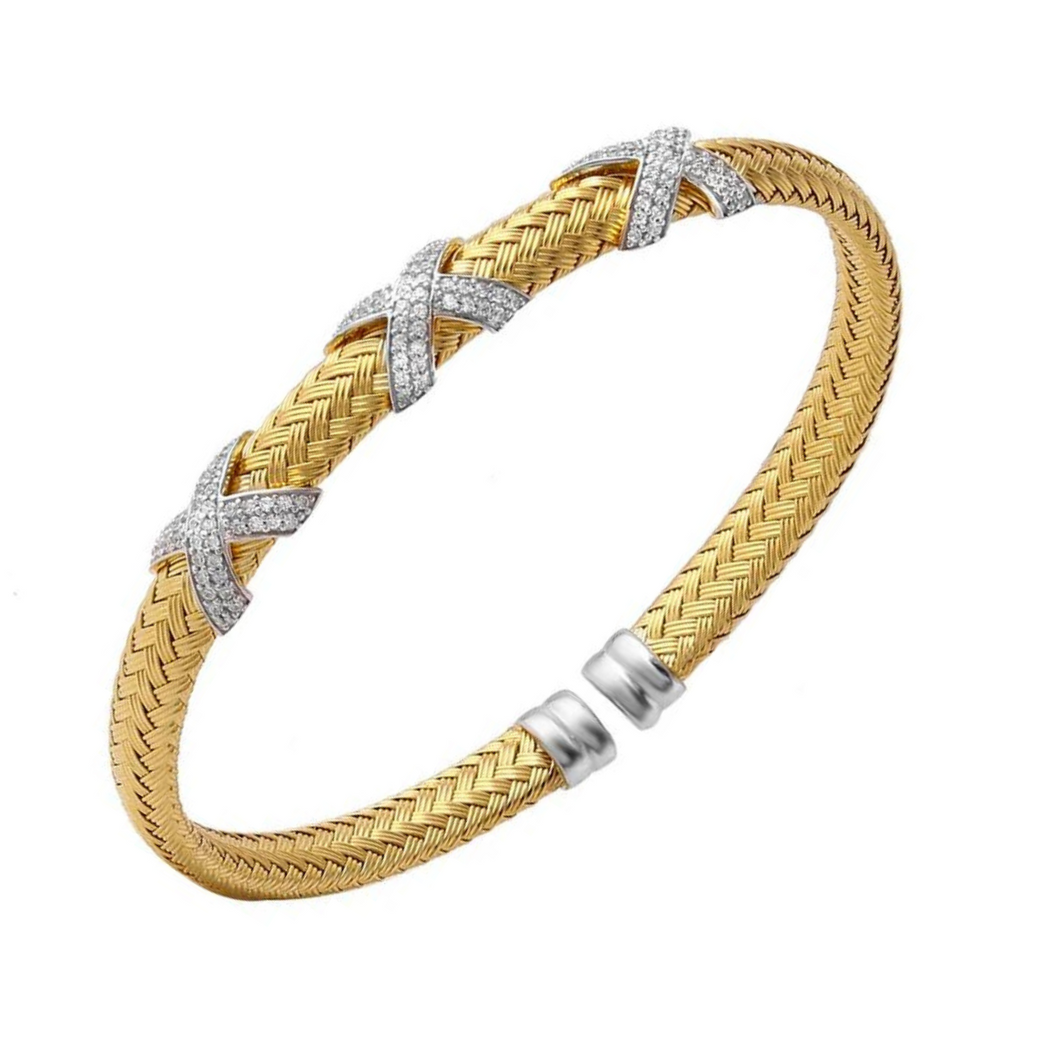 Charles Garnier Tutone Cz Bangle Bracelet