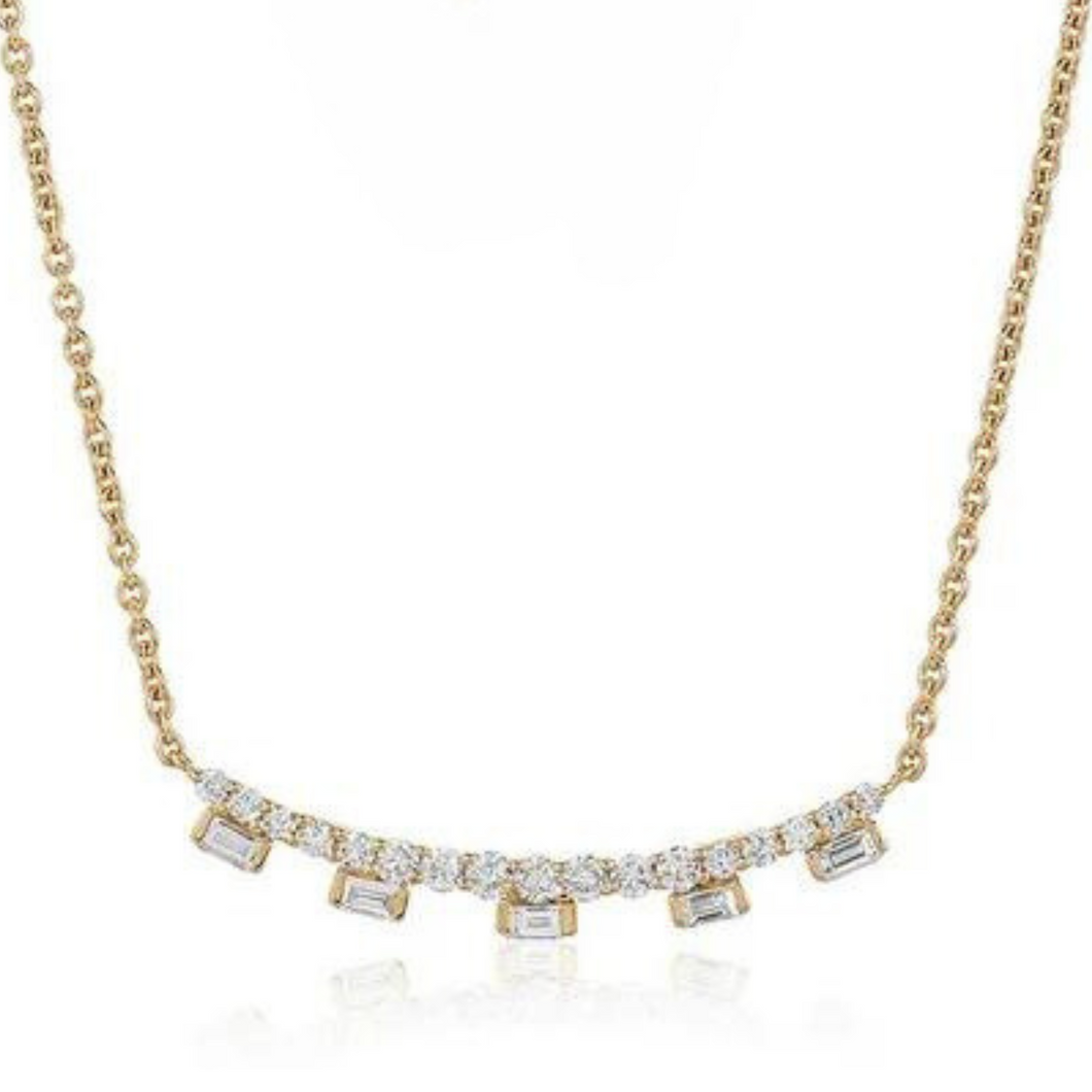 Diamond Bar Necklace