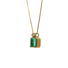 Load image into Gallery viewer, Estate Columbian Emerald and Diamond Necklace
