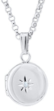 Load image into Gallery viewer, Sterling Round Diamond Locket
