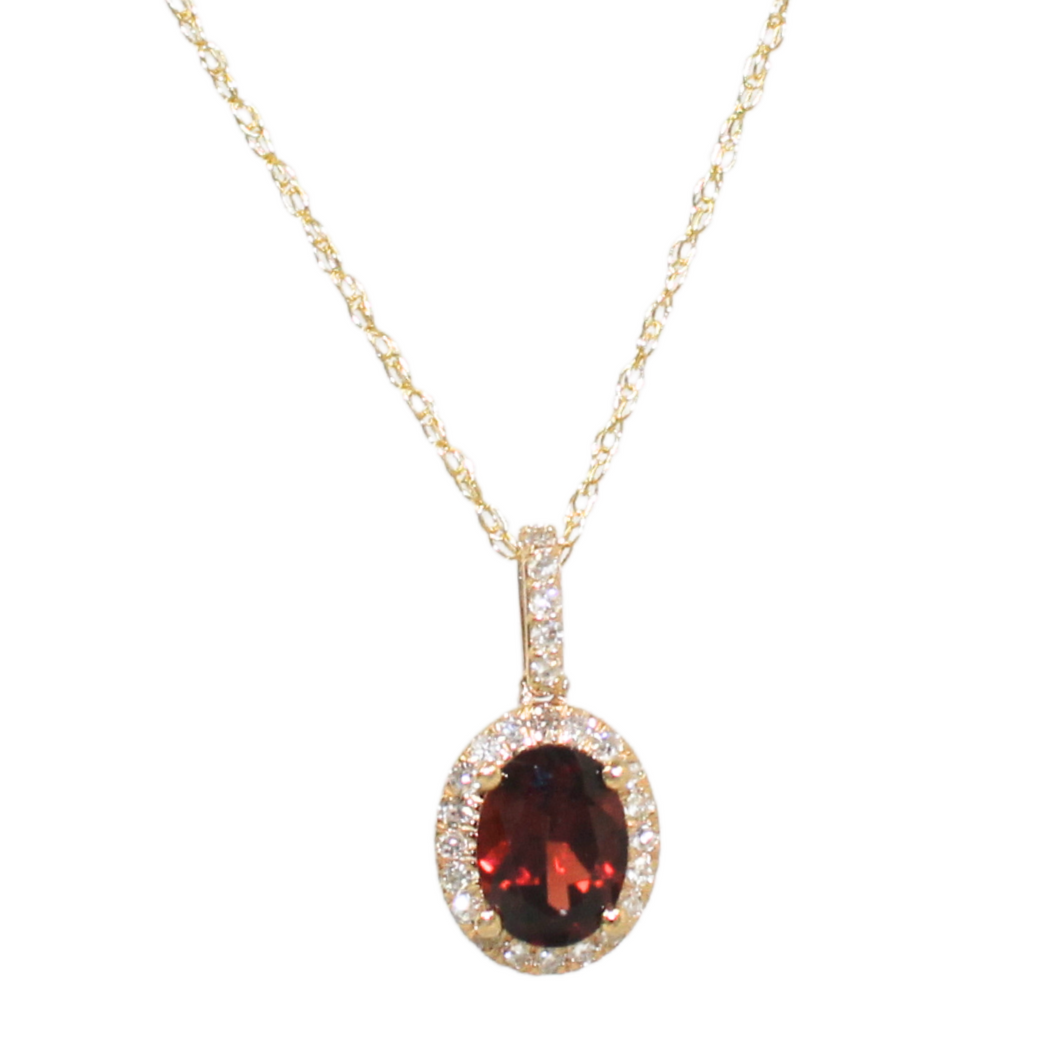 Garnet and Diamond Necklace