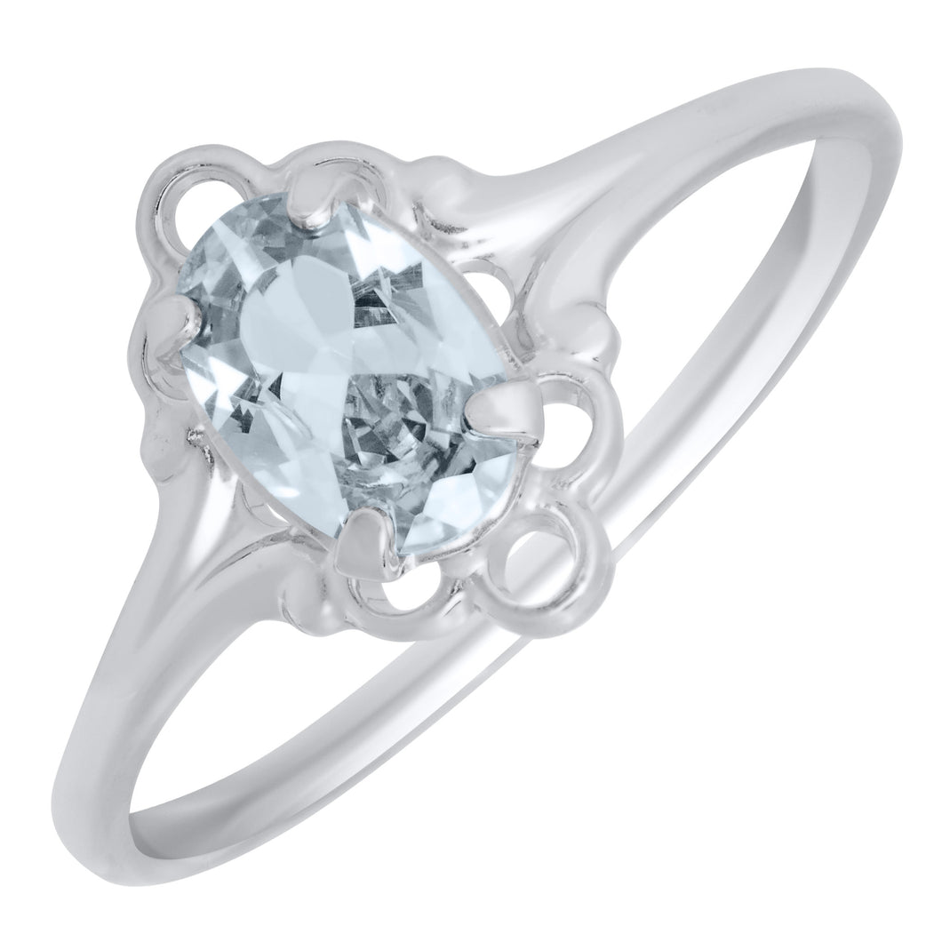 Sterling April Birthstone Ring