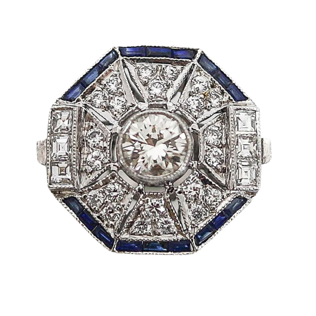 Charlize Sapphire and Diamond Ring