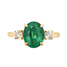 Load image into Gallery viewer, Emerald And Diamond Ring
