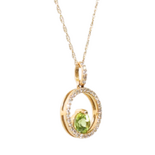 Load image into Gallery viewer, Debbie Peridot and Diamond Necklace
